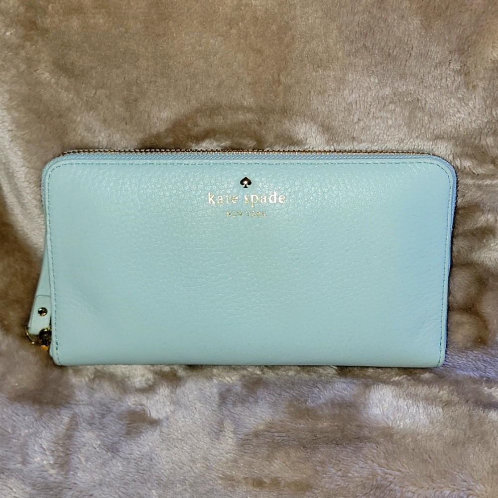 Kate Spade Leather Wallet Nwt Graceblue